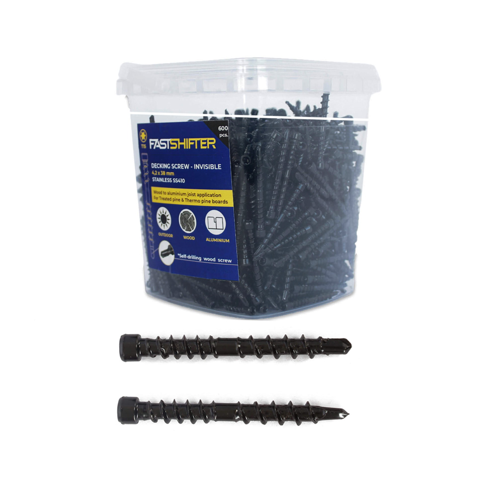 Fastshifter terasiniai varžtai į aliuminį 4,2x38mm SS410 nerūd., juodi